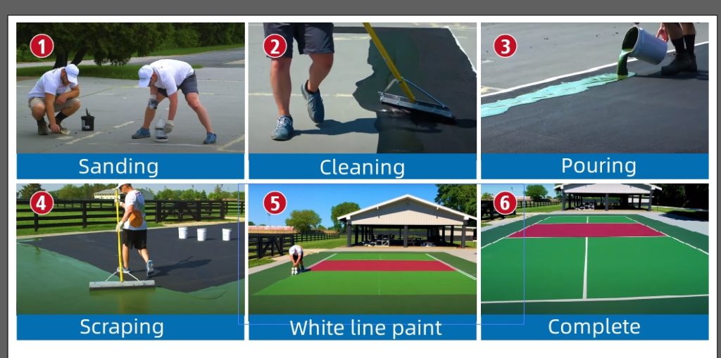 cushioned acrylic tennis courts