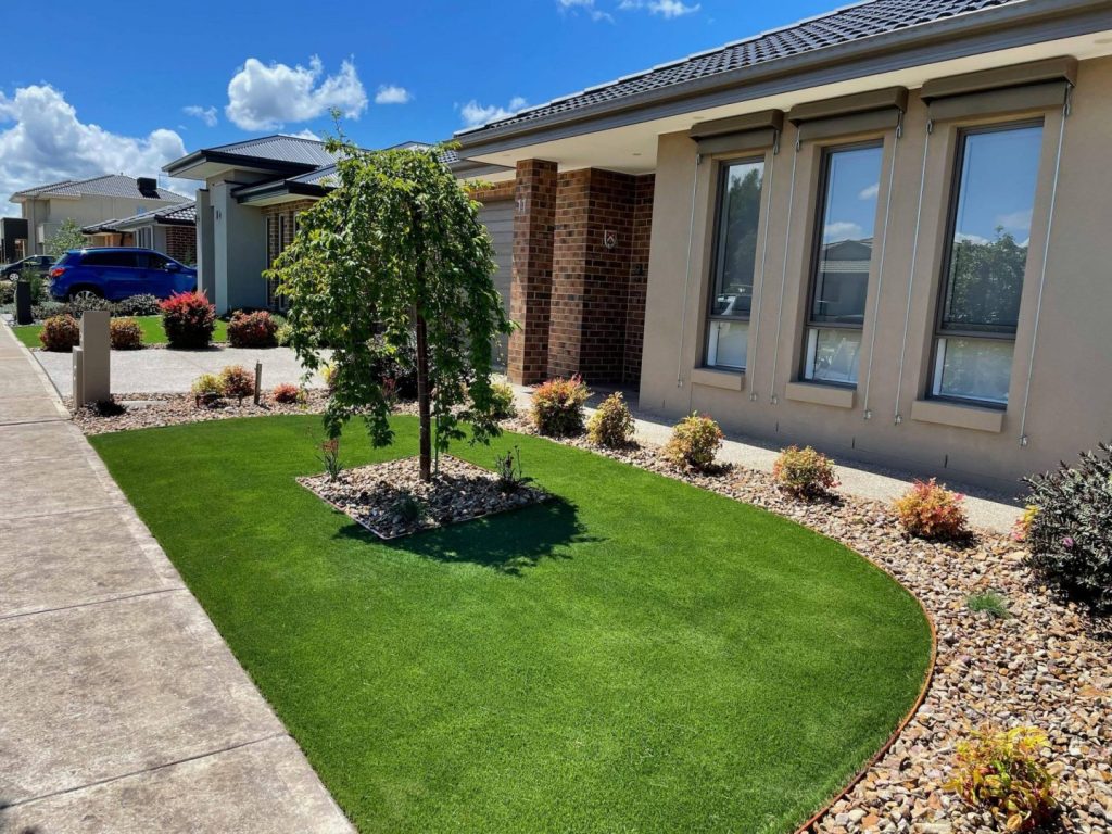 decking and artificial grass